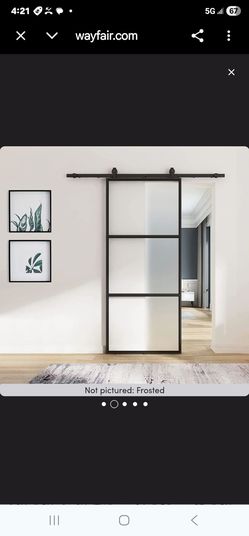 Sliding glass barn door