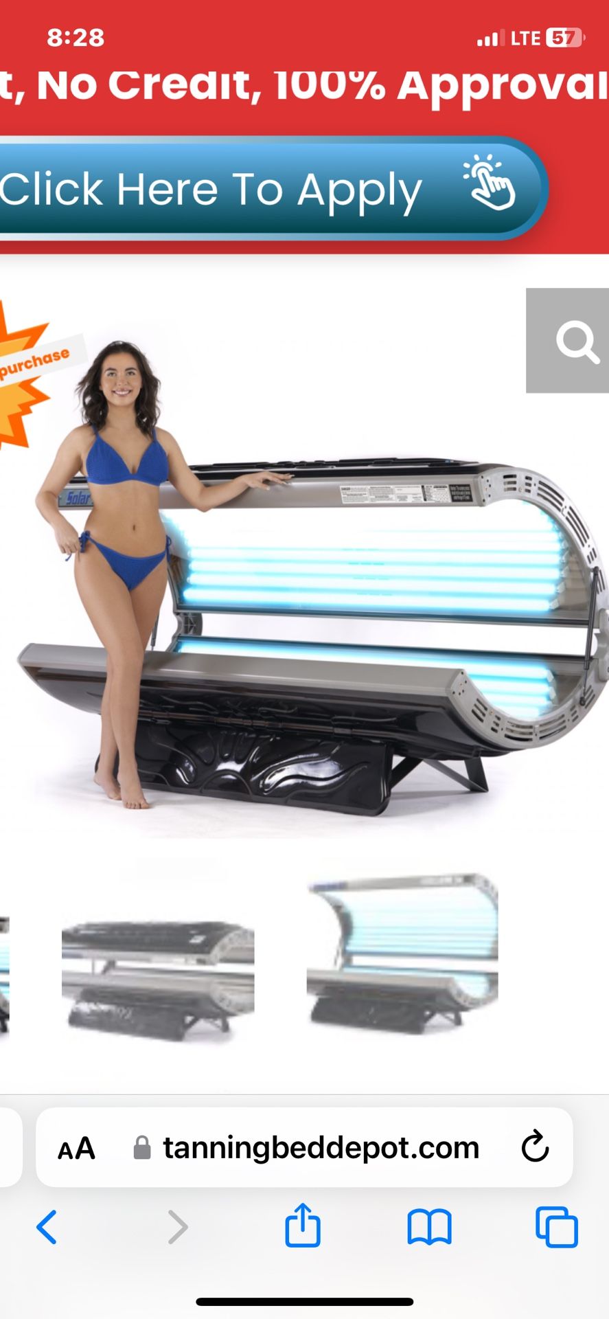 Sun Tanning Bed  $1000