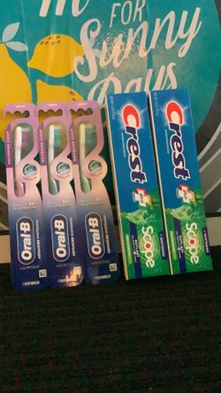2-Toothpaste 3-toothbrush all for $10