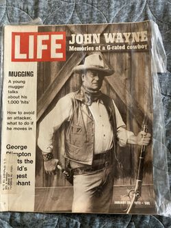John Wayne Memorabilia PR Photo “The Duke” And 1972 Time Magazine