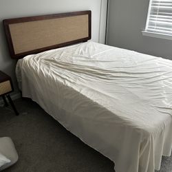 Queen Size Bed + Side Table ( Solid Wood) ($800 Value)