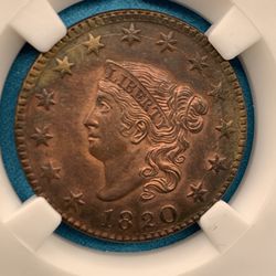 1820 One Cent Coronet
