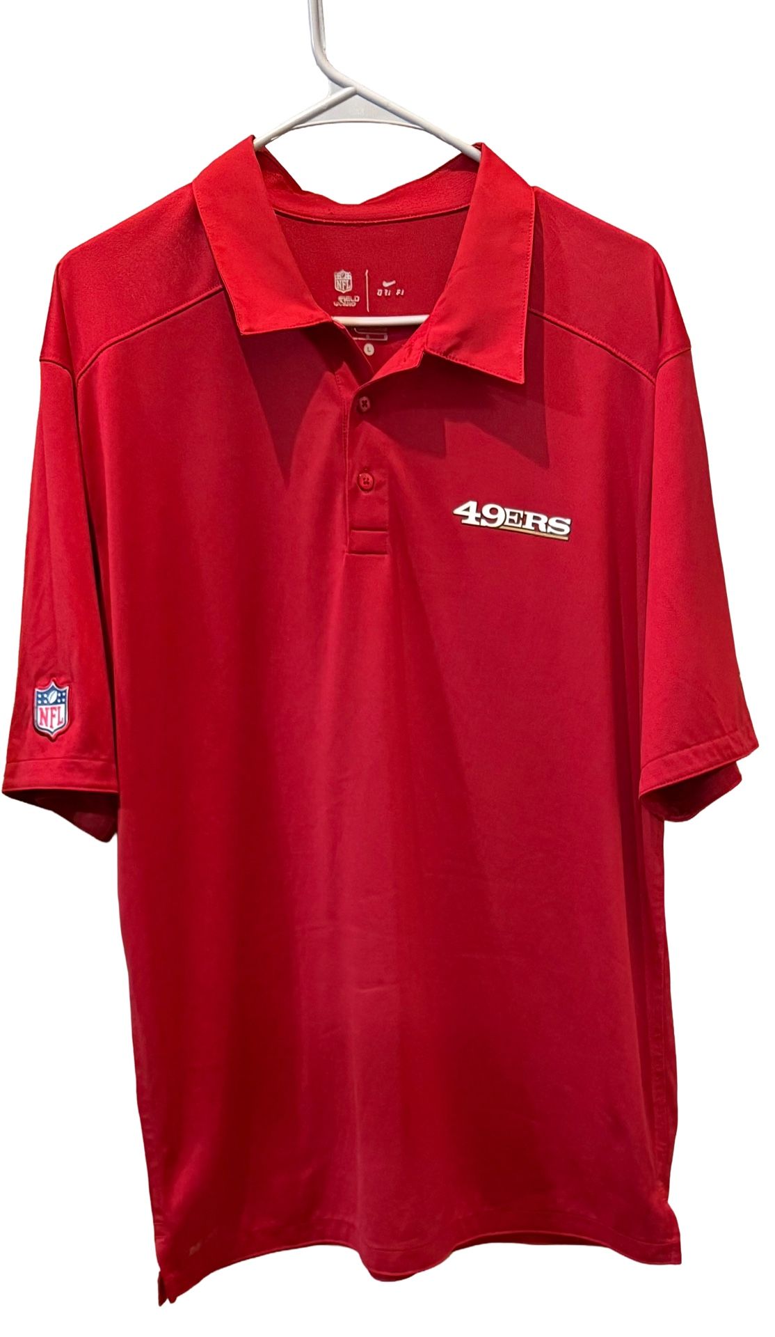 Nike 49ers Red Dri Fit Polo, Men’s Large
