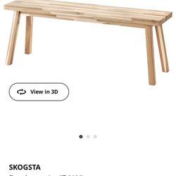 Ikea bench skogsta discount