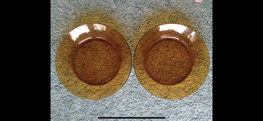 French Druralex Amber 11 Inch Dishes 