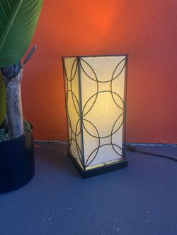 Metal And Fabric Decor Lamp