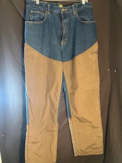 Cabela's Roughneck Upland Jeans Mens 34/30 Blue Denim Reinforced Hunting Outdoor
