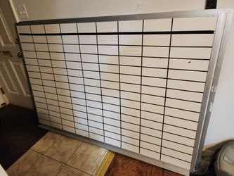 Large 4 X 6  Gridded Dry Erase Whiteboard 