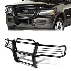 LA Zona Auto Parts 2001 to 2005 Ford Explorer Sporttrac Black Grille Guard Tumba Burro Para Chokes Negro 