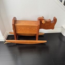 Vintage All Wood Rocking Horse