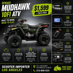 🚙 Denago Mudhawk 10FI ATV – Fuel Injected Power! 🌲