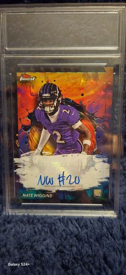 Nate Wiggins topps finest chrome gold 1/10