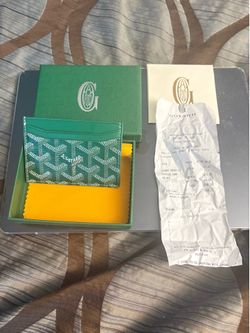 Green Goyard card holder