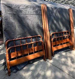 Antique Wood Twin Bed Frames
