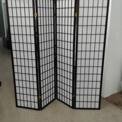 New In Box, 4 Panel Room Divider, Available In Black, Cherry Or Natural.