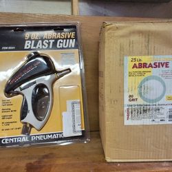 Blast Gun And 80 Grit Glass Beads
