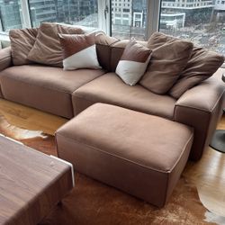 Vegan leather Sofa And Ottoman Retail 2700