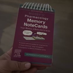 Pharmacology Note Cards