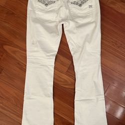 Women Miss Me Jeans Signature Rise Boot Cut Rhinestone Wing Jeans Marked Size 30 x 32