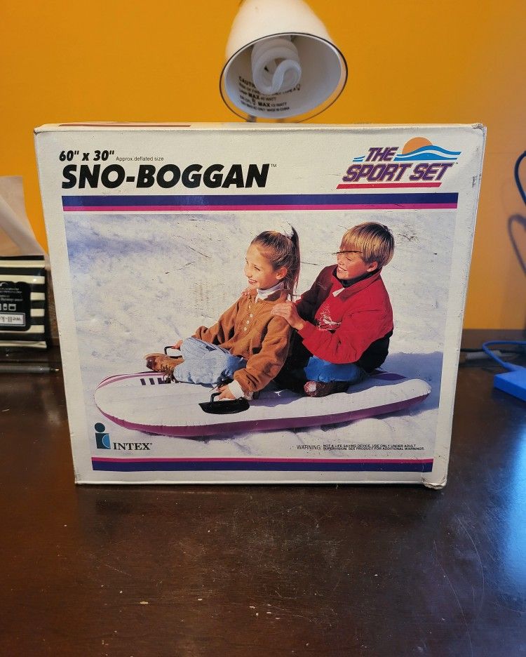 SNO-BOGGAN Inflatable Vinyl 60” x 30” Vintage 1994 INTEX #68198 NEW In Box
