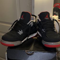 Air Jordan 4 Retro OG Bred 2019  GS 5.5Y – VG++ w/ Box – GOAT Auth