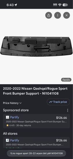 2020-2022 Nissan Qashqai/Rogue Sport Front Bumper Support - NI1041108