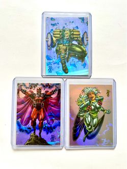 1993 SkyBox Marvel Comics X-Men Series 2 Hologram Chase Card Set Cable H-1 Magneto H-2 Storm H-3