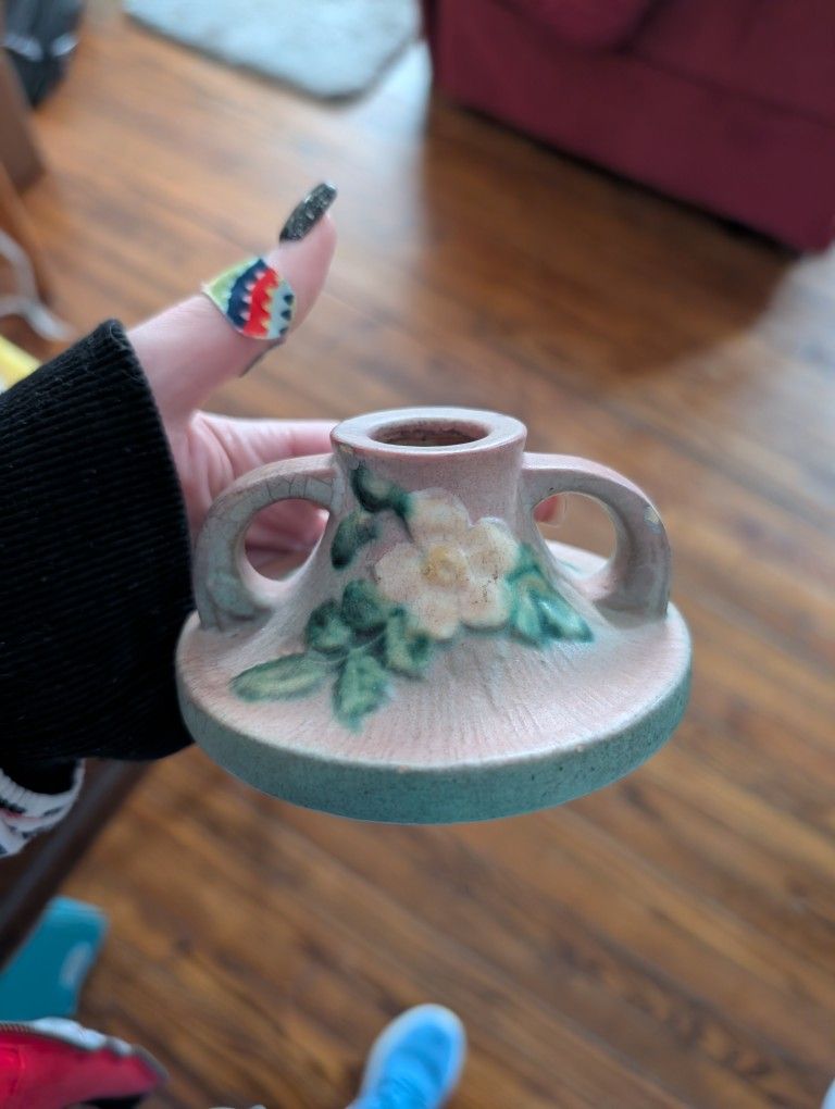 Roseville Candle Holder