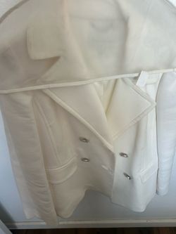 Banana republic white coat size large