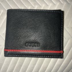 Guess black leather passcase wallet 