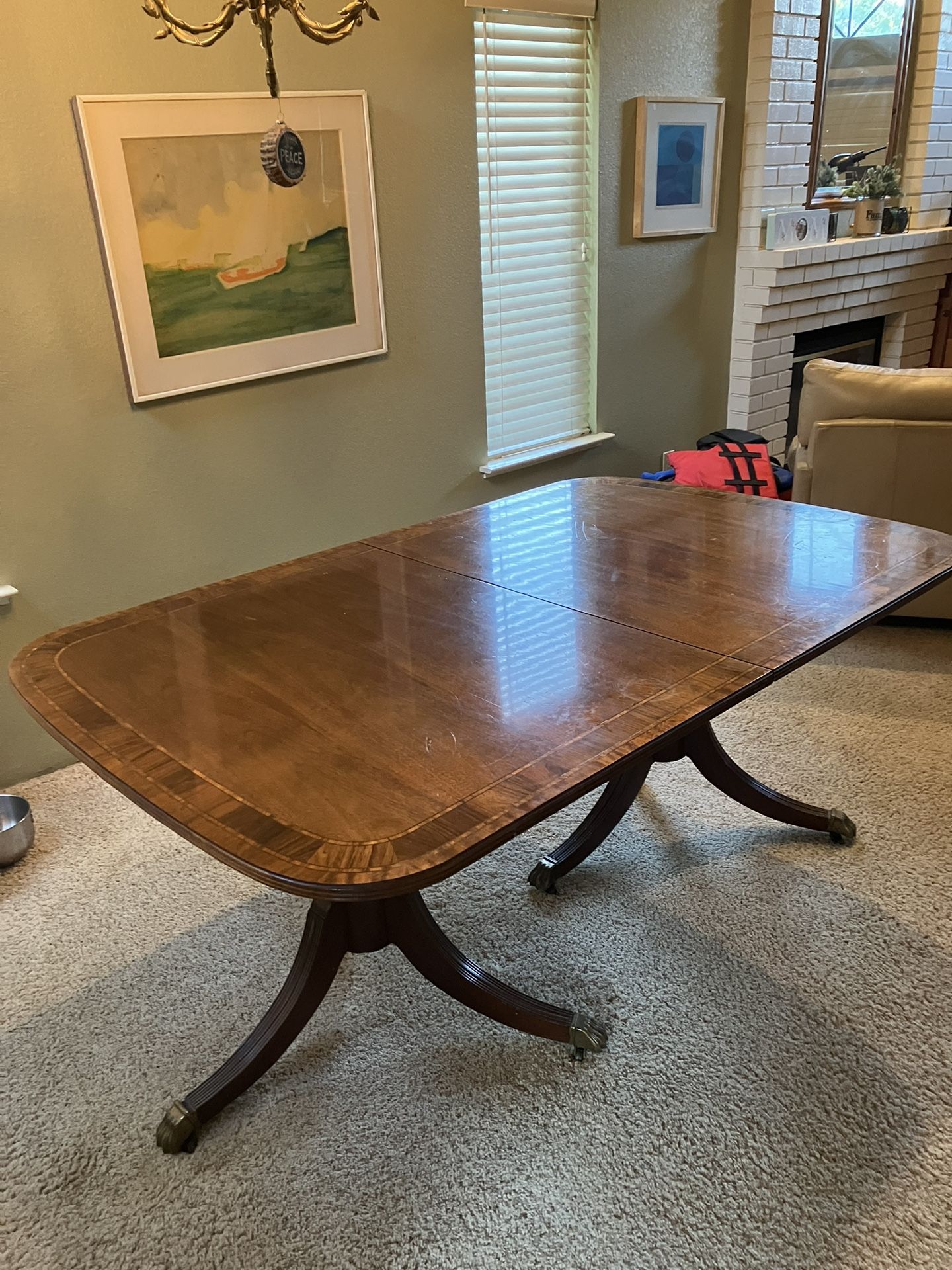  WOODEN DINING ROOM TABLE