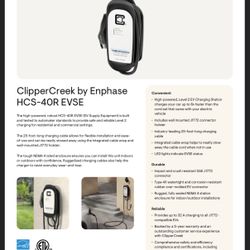 EV Charger Enphase By Clipper Creek HCS 40R 