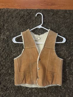 Suede Sherpa-Lined kids Vest