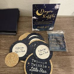 Baby Shower Diaper Raffle And Confetti