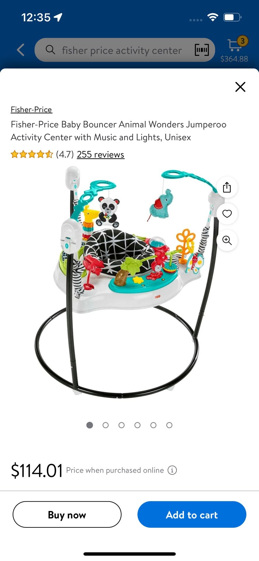 Fisher-Price Baby Activity Bouncer/Jumper W/ Music And Lights