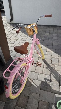 20 Inch Grils Bike with Basket, Kids Bike with Kickstand for Ages 5-12 Girls, Kids Bicycle