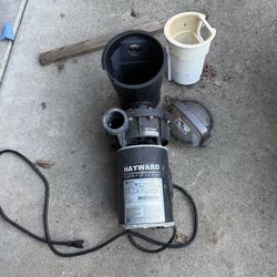 hay ward power flo lx pump 1hp 60 gpm used /working