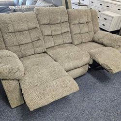 Ashley Reclining Sofa and Loveseat Workhorse