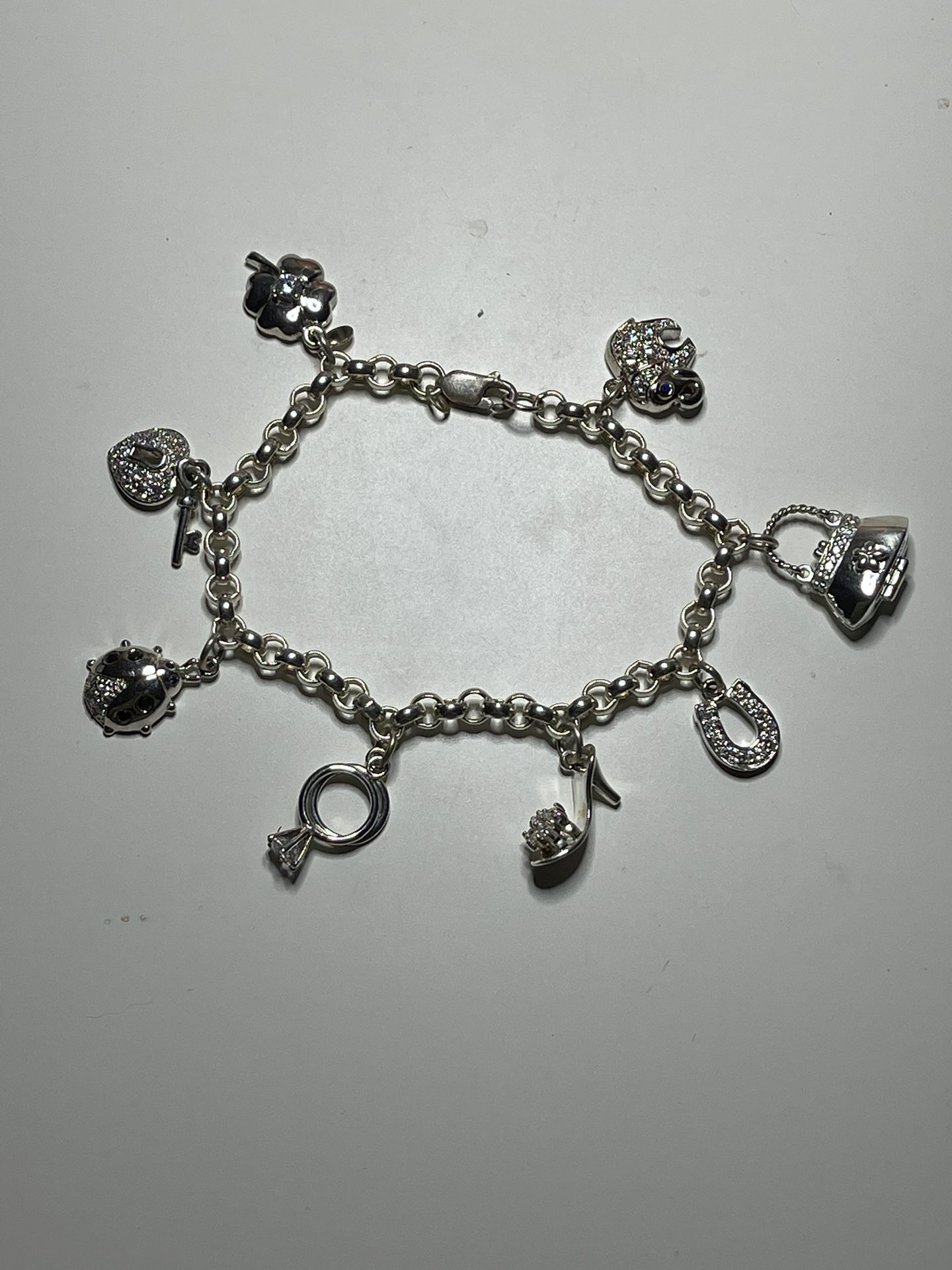 Vintage Sterling Silver Charm Bracelet