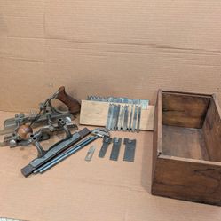 Antique - Stanley No. 45 Plane w/Cutters & More