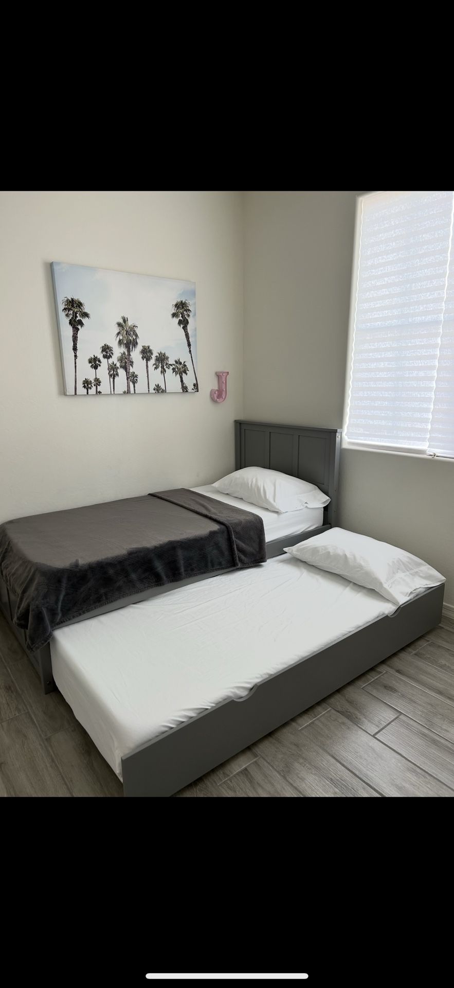 Double Twin Bed With Farm Style Frame