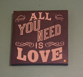Canvas wall sign