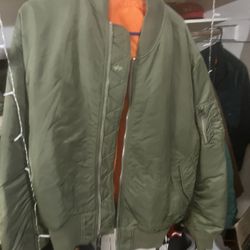 Alpha Industries Ma-1 Flight Jacket Size Xl Long