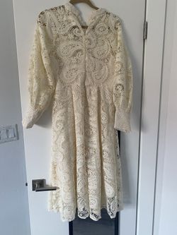 New Off White Crochet Dress 