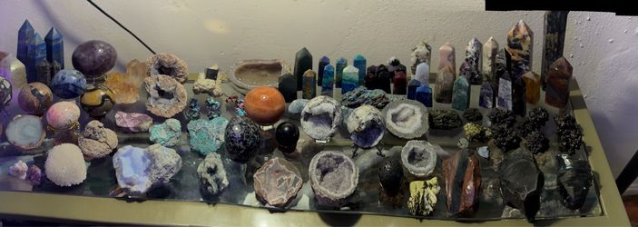 Crystals, rocks, minerals, and UV specimens ($5-$250)