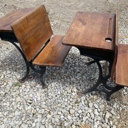 Antique School Desks