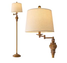 G-SAFAVA 61" Vintage Floor Lamp With 350° Adjustable Swing Arm