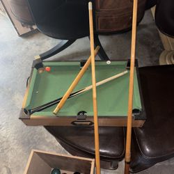 Mini Pool Table And Accessories 