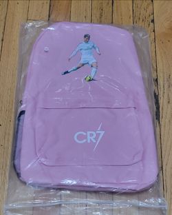 Pink CR7 Backpack with Cristiano Ronaldo Graphic