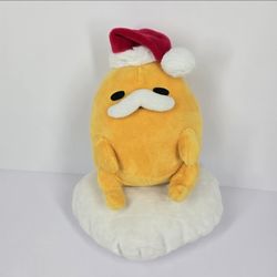 Sanrio Santa Claus Gudetama Plush 10" Lazy Egg Christmas Holidays Stuffed Animal